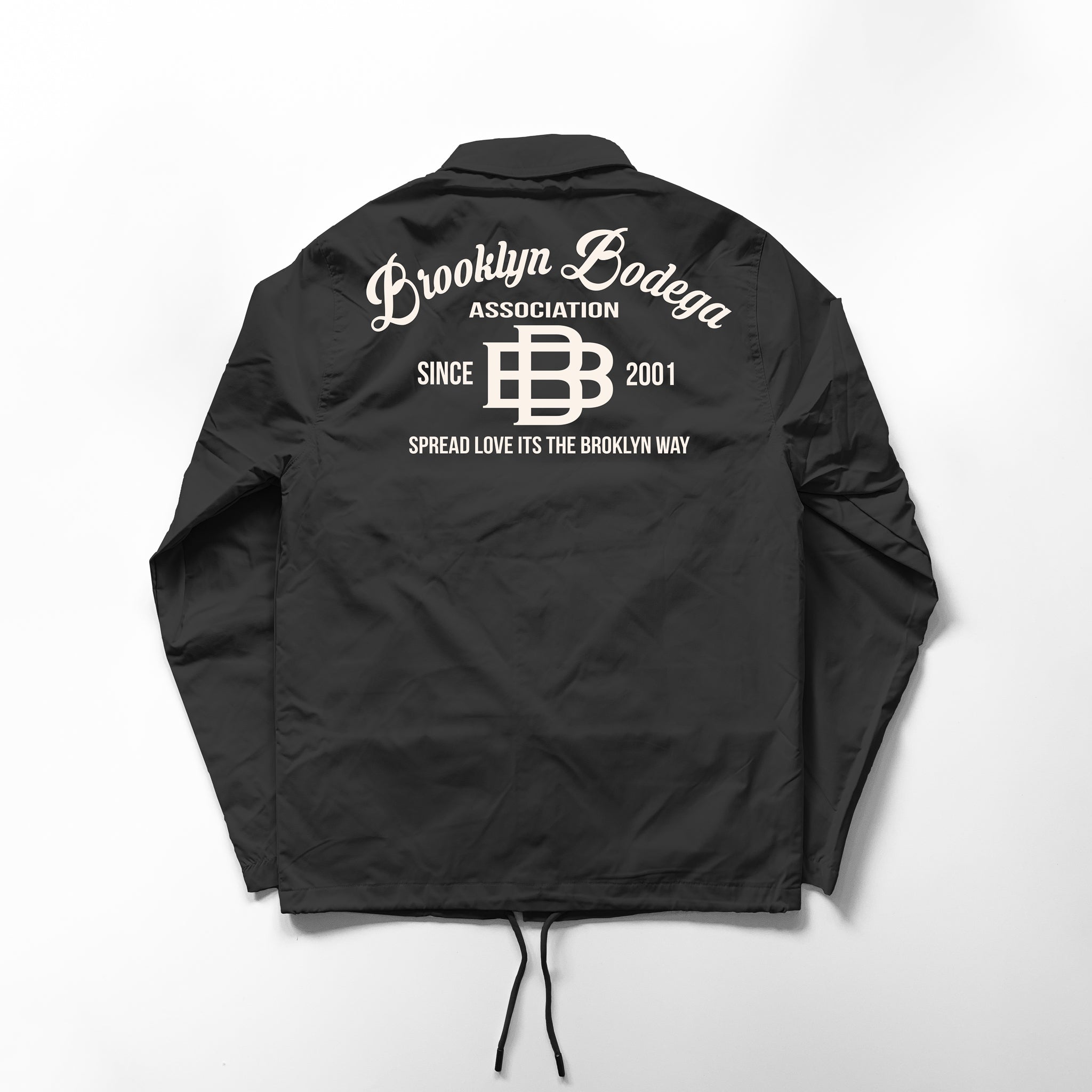 BROOKLYN BODEGA ASSOCIATION COACHES JACKET BLACK